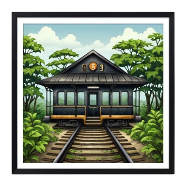 ABANDONED TRAIN STATION sticker