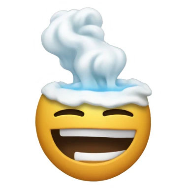 Emoji frothing at the mouth sticker