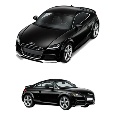 Black Audi TT sticker
