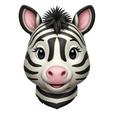 smiling cute zebra sticker