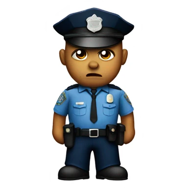 angry police officer sticker