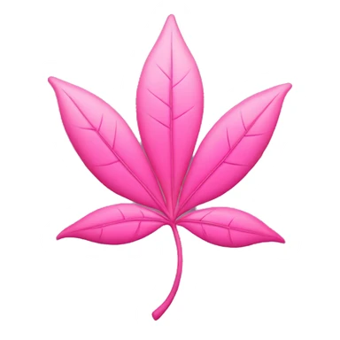 Pink pot leaf sticker