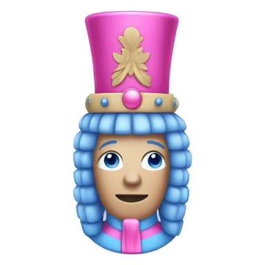 Pink and blue nutcracker  sticker