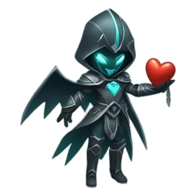 Phantom assassin con un corazón en la mano sticker