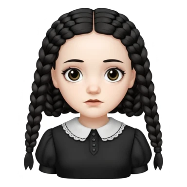 wednesday adam’s 2 braids sticker