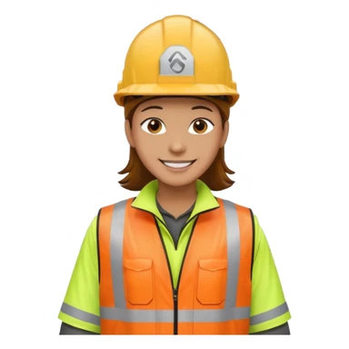 create a realistic emoji of a weather situations with a logistic worker in it sticker