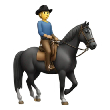 A horseman Work for education sticker