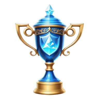 Harry Potter Triwizard Cup trophy blue glowing magical sticker
