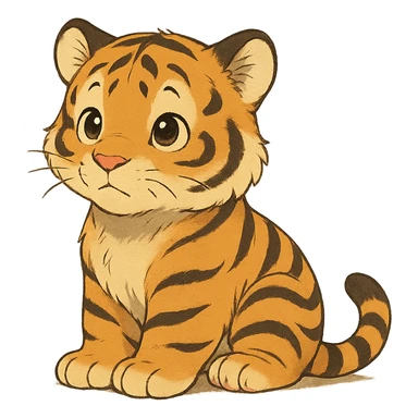 cute baby tiger sticker