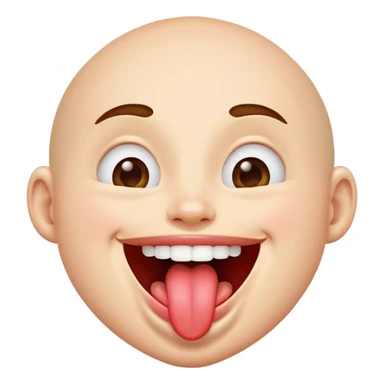 Laughing with my tongue out  sticker