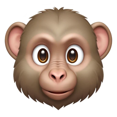 Cinematic Realistic Cute Baboon Portrait Emoji, Head tilted playfully and inquisitively, featuring a compact, sturdy build with a distinctly textured, expressive face characterized by bright, curious eyes and a subtly softened snout, rendered with realistic earthy detail and natural highlights, high shine, affectionate and spirited, styled with a touch of jungle whimsy, soft glowing outline, capturing the essence of a mischievous yet endearing baboon that appears ready to leap playfully out of the screen! sticker