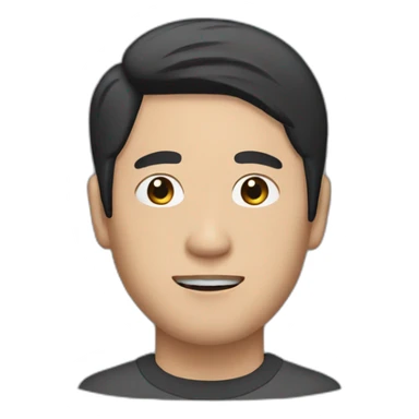 Asian Man with Black Hair and N95 Mask sticker