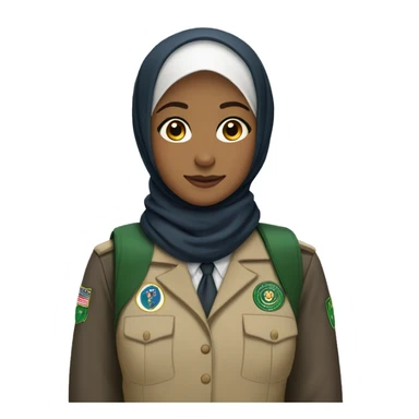 Hijabi with a scout uniform sticker
