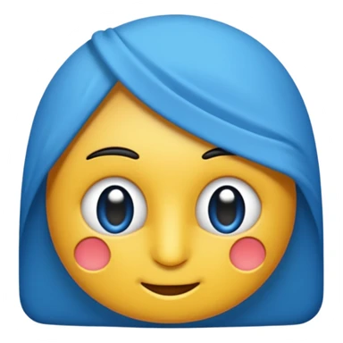 Sus işareti yapan yüz mavi sticker