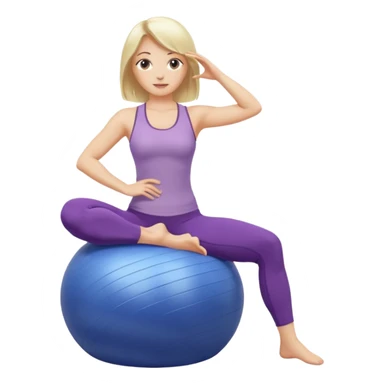 woman on pilates ball sticker