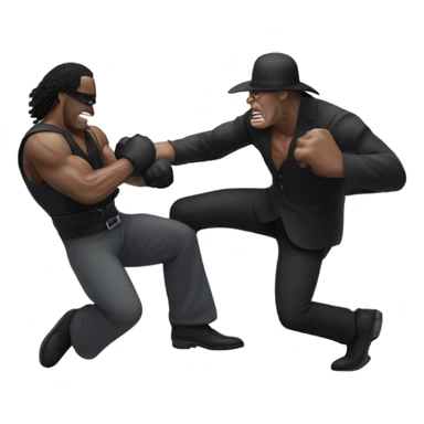 The undertaker beating up a guy sticker