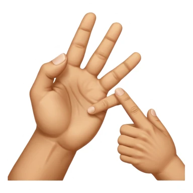 Chinese fist and palm hand gesture sticker