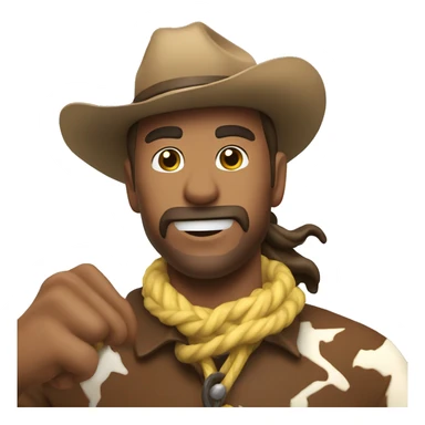 cowboy on horse throwing lasso sticker