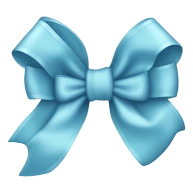 A light blue bow  sticker