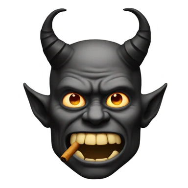 Demon smoking sticker