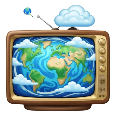 Tv with an earth sticker