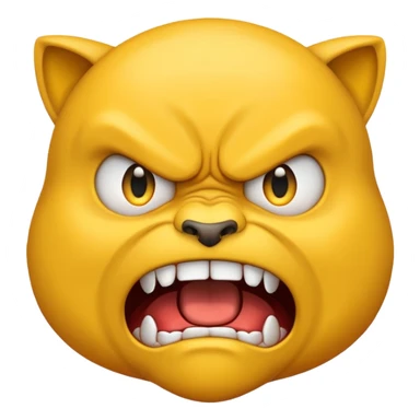 Emoji growling sticker