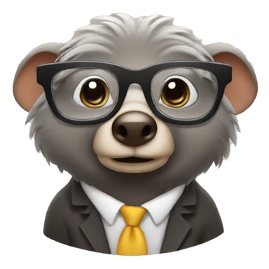 mole with glasses sticker