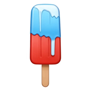 red white blue ice popsicle simple sticker