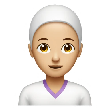 A person with cancer receiving chemo sticker