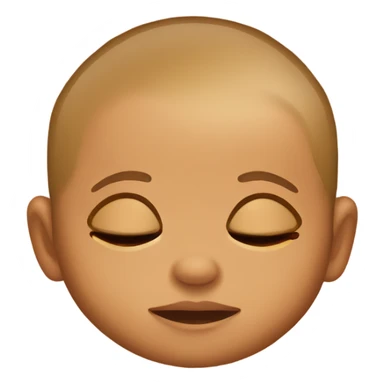 sleeping tan baby sticker