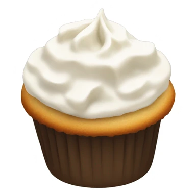 White vanilla muffin with white cream on top sticker