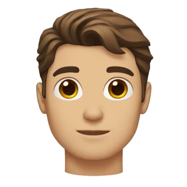 superman brown hair sticker