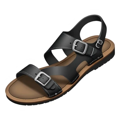 super realistic black sandals sticker