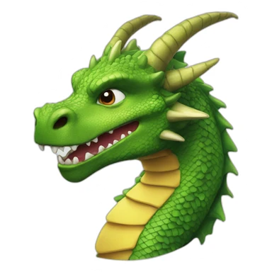 a realistic dragon with a comic-book style sticker