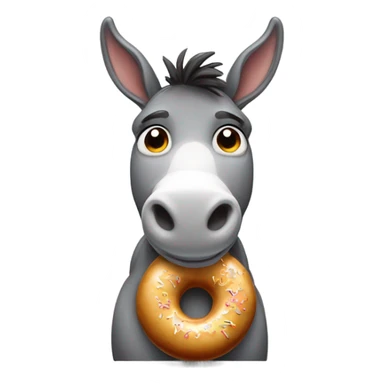 Donkey donut hole sticker