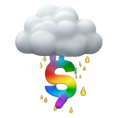 Rainstorm to rainbow to pot of money  sticker