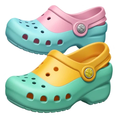 crocks fun edition in pastel color sticker