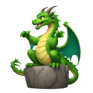 A captivating illustration of a dragon is seen giving the yes gesture with its claw. sticker