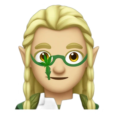 Legolas smoking cannabis sticker