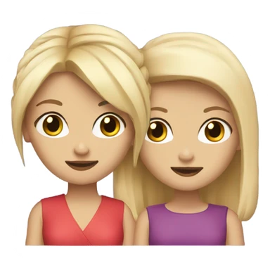 Blondie and brunette bestfriends sticker