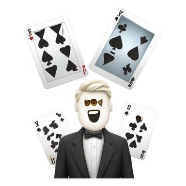 3 playing cards sticker