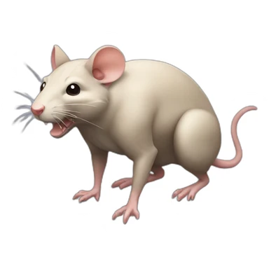 big muscled rat sticker