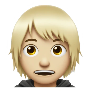 wide eye drooling emo sticker