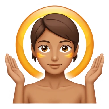 peaceful resting person with renewal energy, rejuvenating sticker