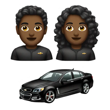 black chevy SS sticker