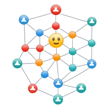 sitemap diagram with connected nodes sticker