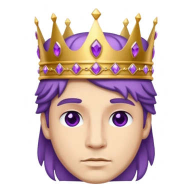 King – amethyst crown sticker