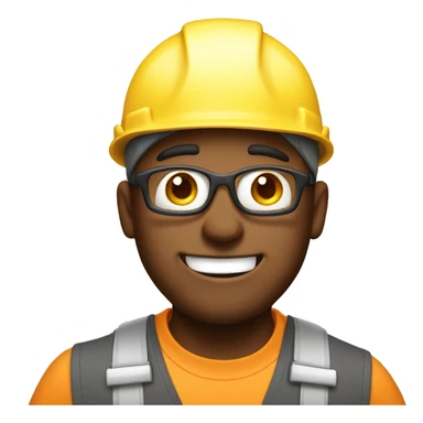 Happy construction worker with just the west  sticker