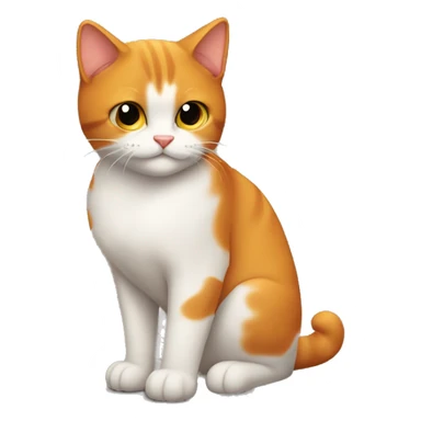 Gato con mucho pelo naranja sticker