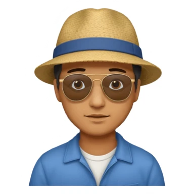 hombre viendo un bote sticker